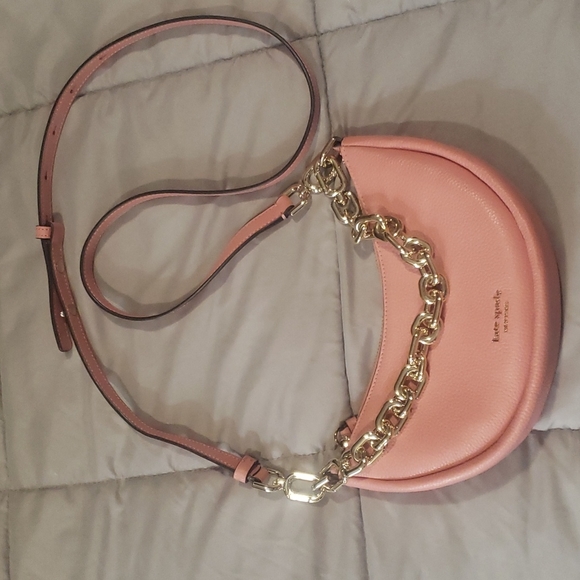 Kate Spade Smile Pebbled Leather Crossbody in Serene Pink - Picture 5 of 9
